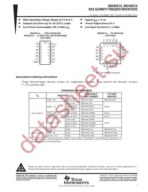 SN74HC14QDRG4Q1 datasheet  